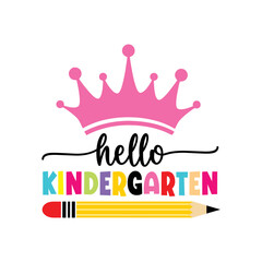 Hello kindergarten svg