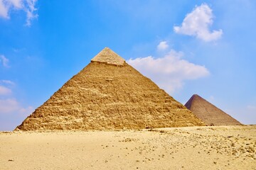Plakat Pyramiden von Gizeh in Ägypten 