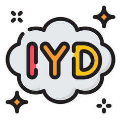 international youth day line icon
