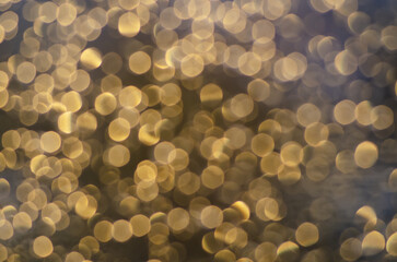 golden christmas background, abstract golden background with bokeh
