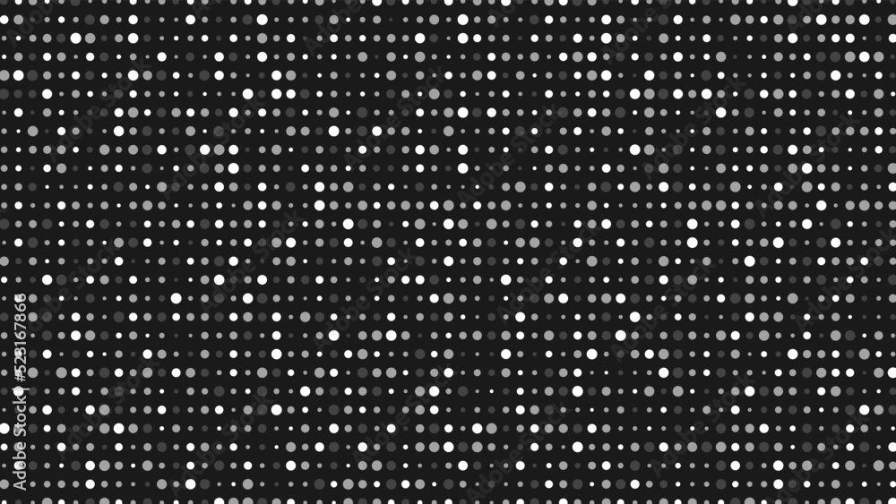 Poster halftone abstract background of dots. monochrome texture of particles. chaotic ornament. linear patt