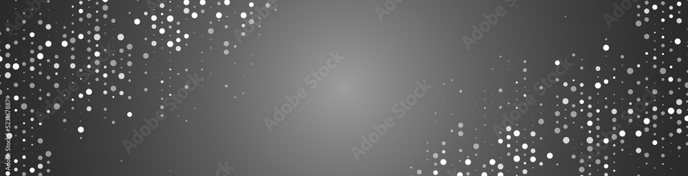 Poster halftone abstract background of dots. monochrome texture of particles. chaotic ornament. linear patt