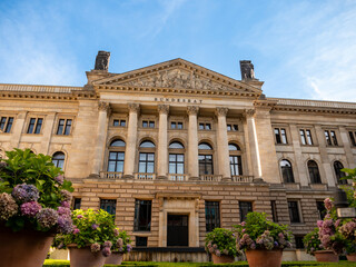 The Bundesrat building of the German government in Berlin. Beautiful traditional facade in good...