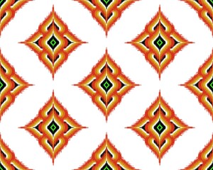 ethnic ikat boho seamless pattern design