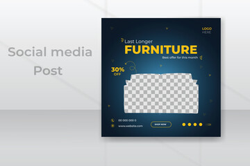 Social media post design for furniture