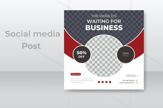 Social media post design template for Agency