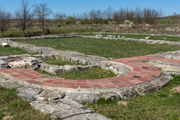 Ruins of The capital of the First  Bulgarian Empire medieval stronghold Pliska, Shumen Region, Bulgaria