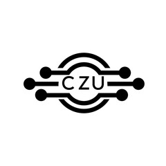 CZU letter logo. CZU best white background vector image. CZU Monogram logo design for entrepreneur and business.	
 - obrazy, fototapety, plakaty