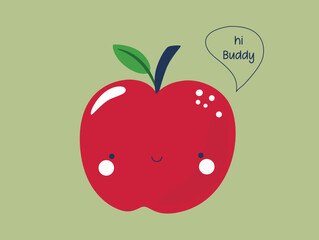 Cute apple buddy, cute apple friends, cute apple