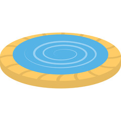 Inground Pool Vector Icon 