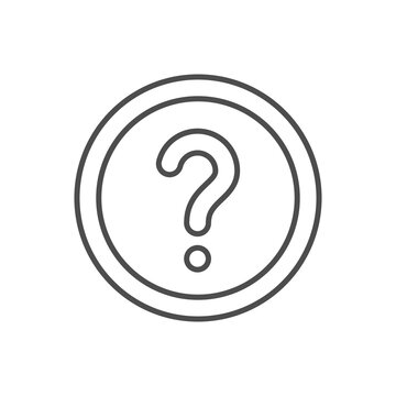 recommend clip art: Question mark line outline icon