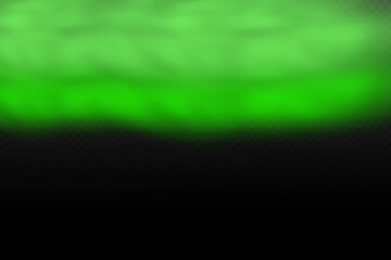 Dust green poisonous cloud with particles with dirt,cigarette smoke and smog. Realistic vector isolated on transparent background. Concept air pollution,big explosion.