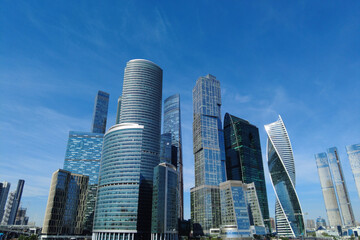 Fototapeta na wymiar Moscow City skyline. Moscow International Business Centre at day time