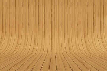 Curved Wood Parquet Background 