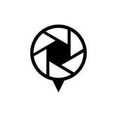 Photo Camera Icon Isolated Black On White Background