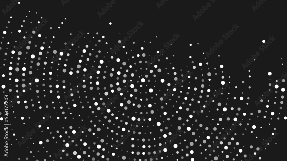 Poster halftone vector abstract background of circular dots. texture of particles. random maze, puzzle. cha