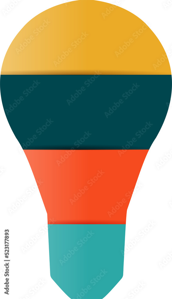 Poster light bulb idea infographic options banner design, isolated clipping paths for design work empty fre