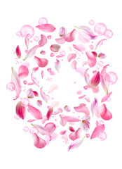 close up of petals splashing