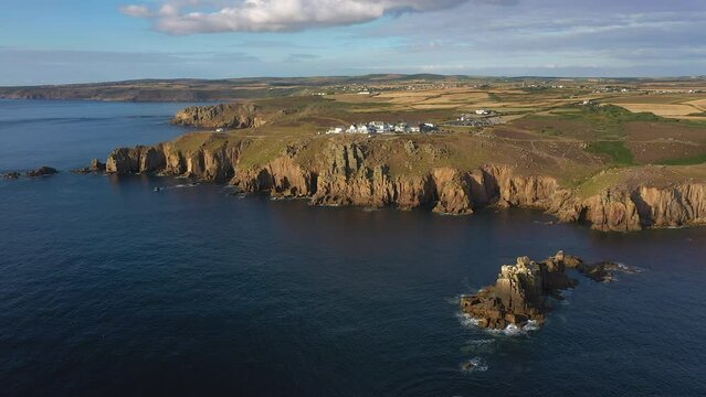 Cliffs and coastline at Lands End, Cornwall, England