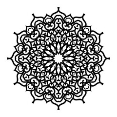 Mandala Flower Art Logo Background Design