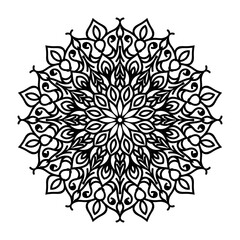 Mandala Flower Art Logo Background Design