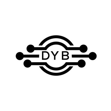 DYB letter logo. DYB best white background vector image. DYB Monogram logo design for entrepreneur and business.	
