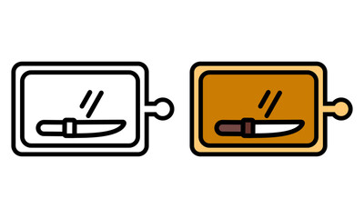 Illustration Vector Graphic of cutting, board knife, food icon