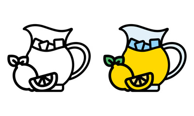 Illustration Vector Graphic of lemonade jar, fruit drink icon