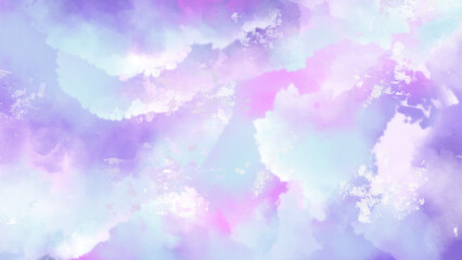 Fototapeta na wymiar Rainbow galaxy soft cloudy sky dream banner background