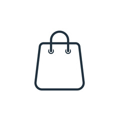 Shopping bag icon isolated on a white background.  Bag symbol for web and mobile apps.
