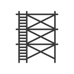 Scaffold line icon isolated on white background.Vector illustration.