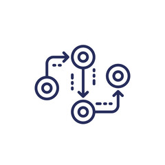 Fototapeta premium Methodology line icon on white