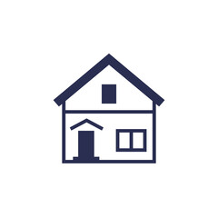 Fototapeta na wymiar residential house icon on white