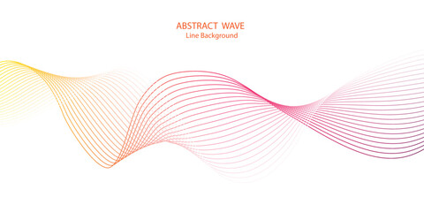 Abstract modern colorful wavy stylized line background .blending gradient colors It used for Web, Mobile Applications, Desktop background, Wallpaper, Business banner, poster. Using blend tool.