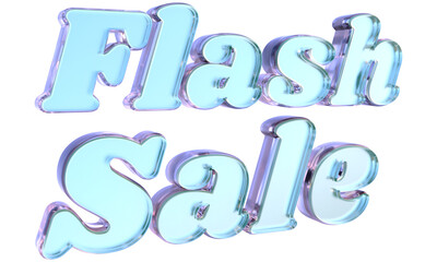 Flash Sale text 3d message.