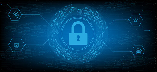 circular security Electronic with circuit board  hologram vector concept for future technology element background business screen