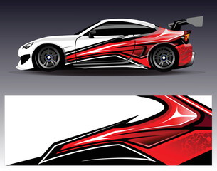 Sport car racing wrap livery design. vector design