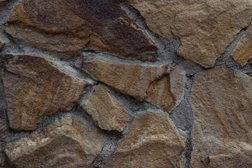 Imitation of a brown stone wall.