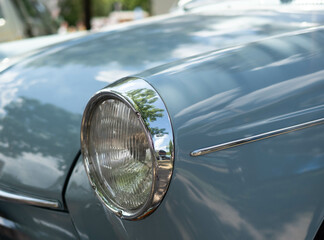 The old-timer car  in sunlight