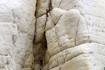 Texture of rocks and stones in a city park in Israel.