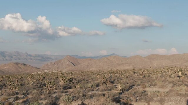 Aerial of Desert Mountains in the Distance