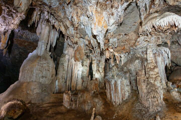 Fototapeta premium The cave in Khao Sok Reservoir. Ratchaprapha Dam Surat Thani Province, Thailand.