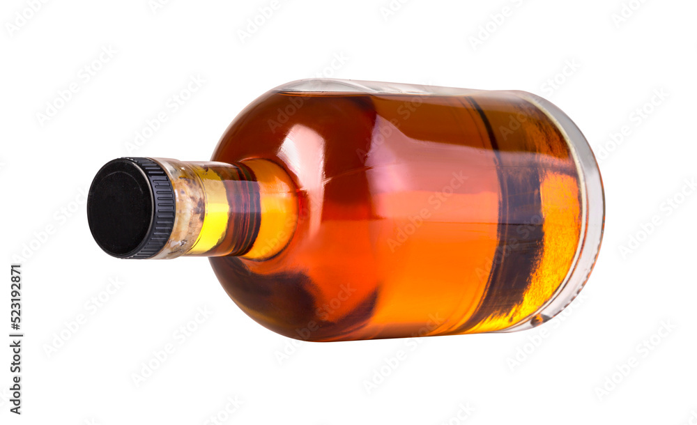 Wall mural full whiskey bottle isolated