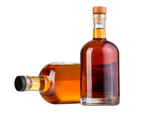 Full whiskey bottle isolated