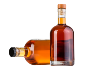 Full whiskey bottle isolated