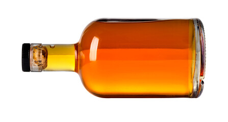 Full whiskey bottle isolated