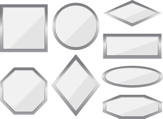 高級感のあるフレーム8種セット　ホワイト＆シルバー