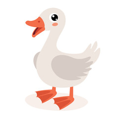 Cartoon Illustration Of A Goose
