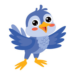 Cartoon Illustration Of A Bird