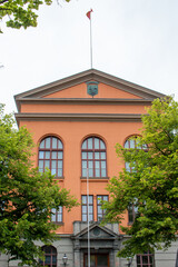 Fototapeta na wymiar Trondheim Rådhuset (City Hall) Trøndelag in Norway (Norwegen, Norge or Noreg)